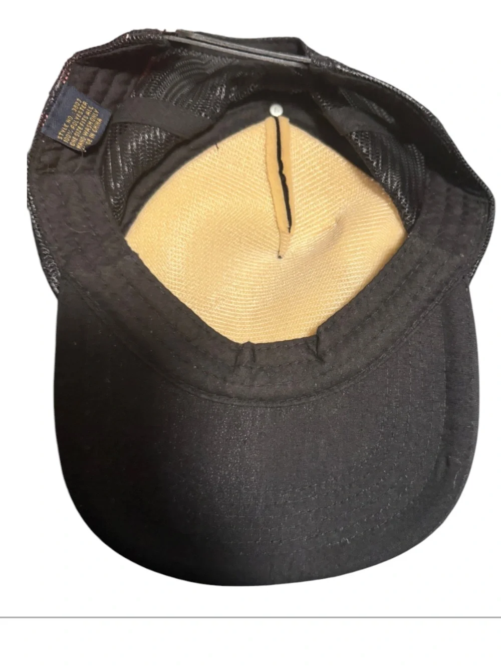 Vintage Black Trucker Hat with 'Baltimore Baseball League' Logo
